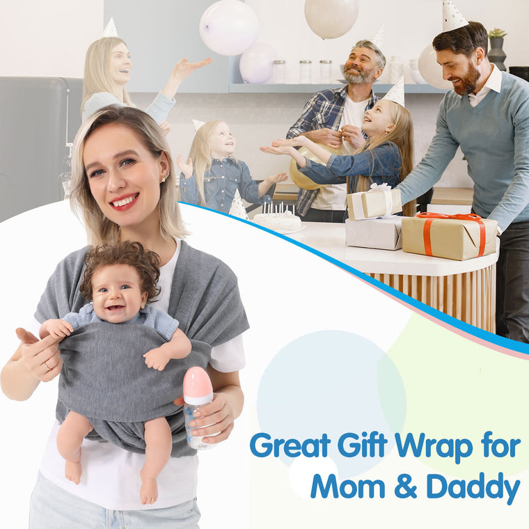 Bebyra Baby Carrier Front Wrap Scarf – Multi-Functional Front & Back Dual Baby Carrier Bag, Comfortable Polyester
