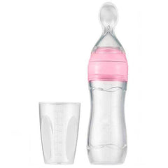 Bebyra Baby Spoon Bottle Feeder – 120ml Food-Grade Silicone Squeeze Feeder for Semi-Liquid Foods & Easy Feeding