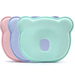 Bebyra Anti-Head Baby Pillow – Cotton Cartoon Bear Styling Pillow for 0–1 Year Olds, Flat Head Prevention