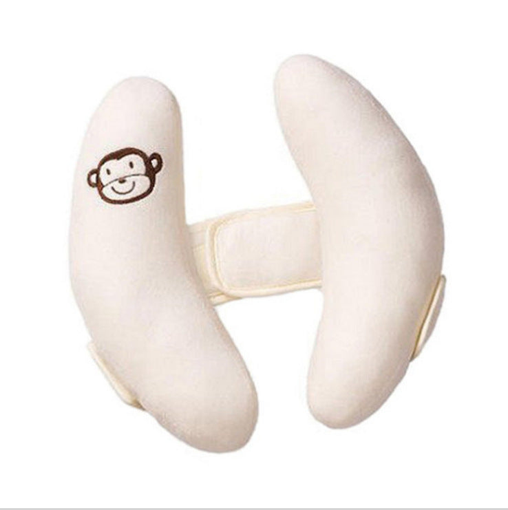 Bebyra Baby U-Shape Car Seat Head Protection Pillow – Soft PP Cotton Short Plush for 4–6 Year Olds