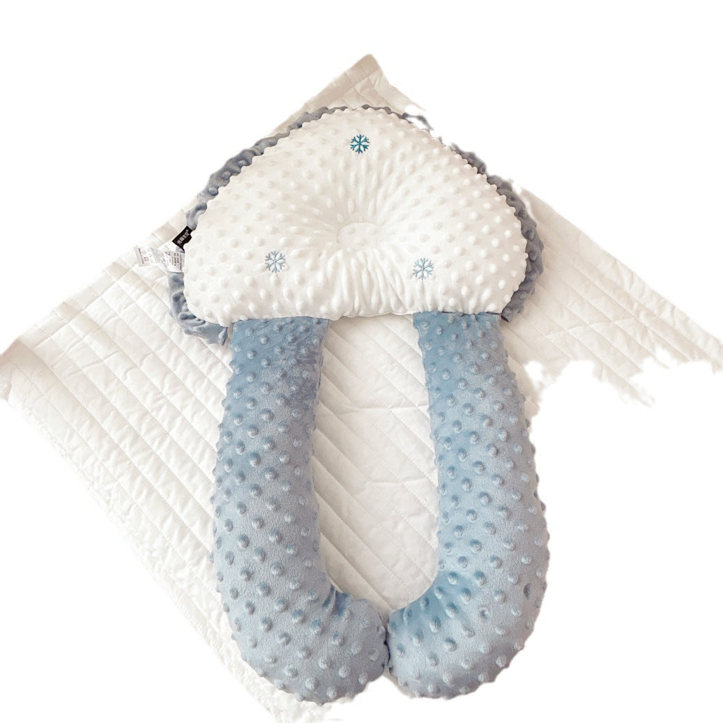 Bebyra No Top Velvet Anti-Deviation Baby Pillow – Pearl Cotton Infant Pillow for Newborns & 1–3 Years Old