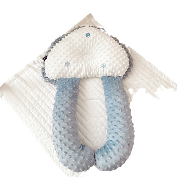 Bebyra No Top Velvet Anti-Deviation Baby Pillow – Pearl Cotton Infant Pillow for Newborns & 1–3 Years Old