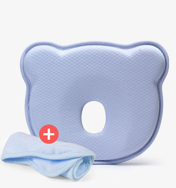 Bebyra Anti-Head Baby Pillow – Cartoon Bear Shaped Cotton Pillow for Newborns (0–1 Year)