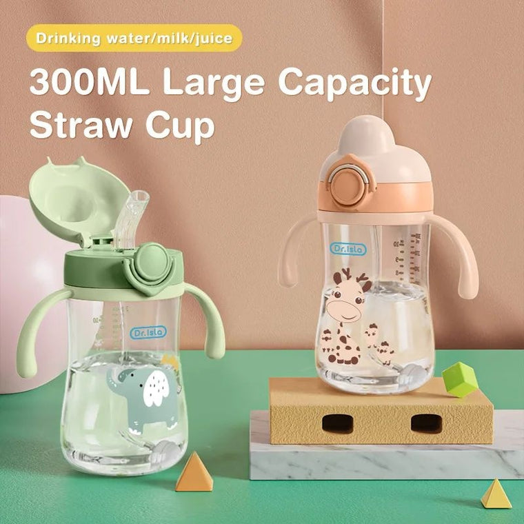 Bebyra Portable Baby Water Bottle 300ml – BPA-Free Plastic, Lightweight, Spill-Proof, Travel-Friendly Cup for Toddlers