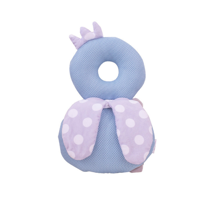 Bebyra Baby Anti-Fall Pillow Protection Pad – PP Cotton Safety Cushion with Traction Rope for Infants 5+ Months