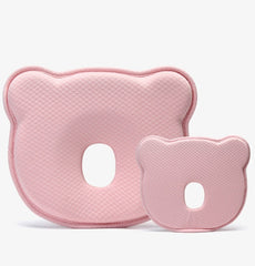 Bebyra Anti-Head Baby Pillow – Cotton Cartoon Bear Styling Pillow for 0–1 Year Olds, Flat Head Prevention