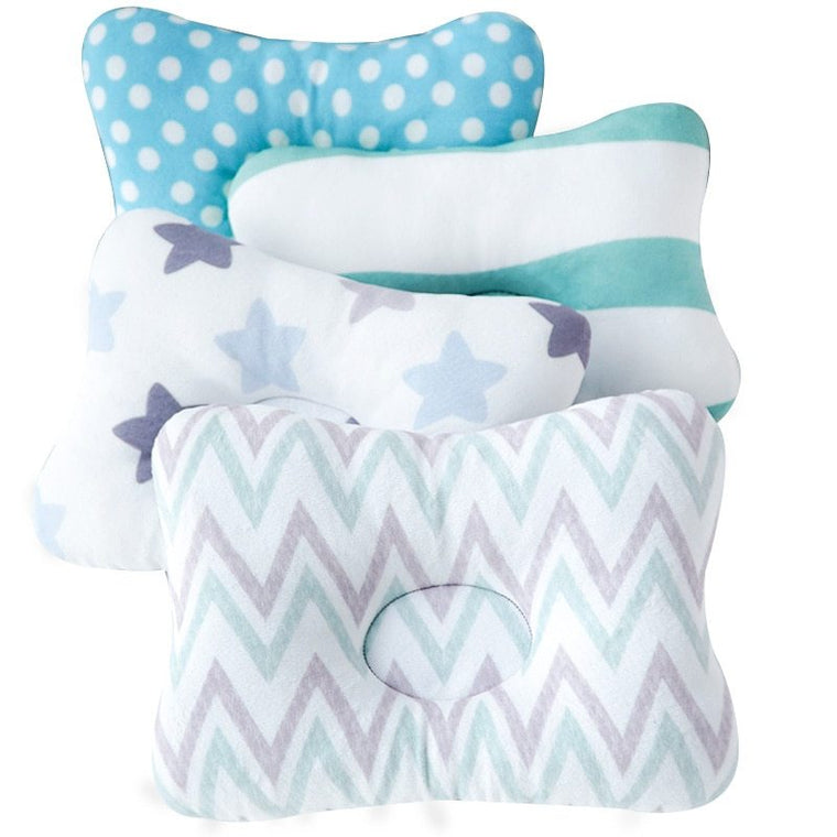 Bebyra Baby Anti-Deviation Head Pillow – Pure Cotton Shaped Square Pillow for Infant Head Support & Flat Head Prevention