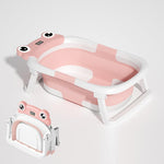 Bebyra Foldable Baby Bathtub with Soft Floating Cushion & Thermometer | Portable Collapsible Infant Bath Tub for Travel & Home