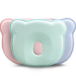 Bebyra Anti-Head Baby Pillow – Cotton Cartoon Bear Styling Pillow for 0–1 Year Olds, Flat Head Prevention
