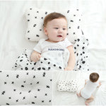 Bebyra Baby Anti-Deviation Head Pillow – Pure Cotton Shaped Square Pillow for Infant Head Support & Flat Head Prevention