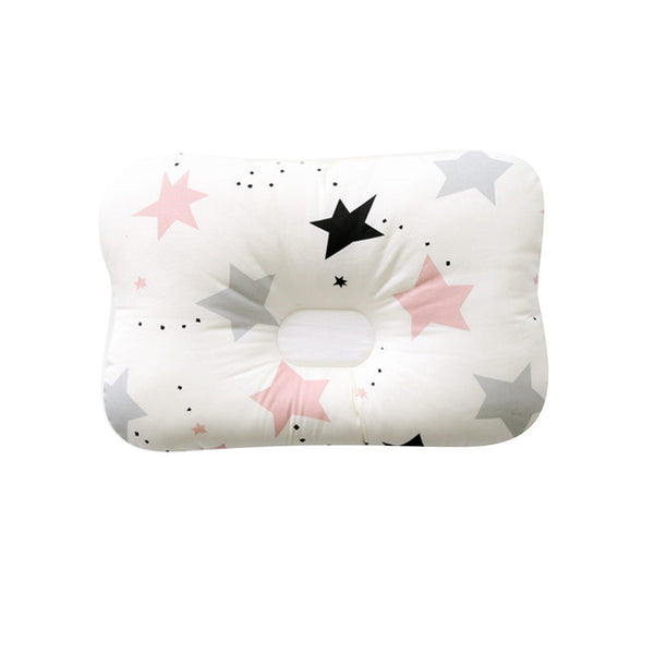 Bebyra Baby Anti-Deviation Head Pillow – Pure Cotton Shaped Square Pillow for Infant Head Support & Flat Head Prevention