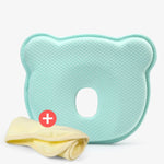 Bebyra Anti-Head Baby Pillow – Cotton Cartoon Bear Styling Pillow for 0–1 Year Olds, Flat Head Prevention