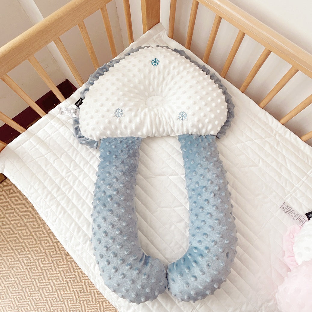 Bebyra No Top Velvet Anti-Deviation Baby Pillow – Pearl Cotton Infant Pillow for Newborns & 1–3 Years Old