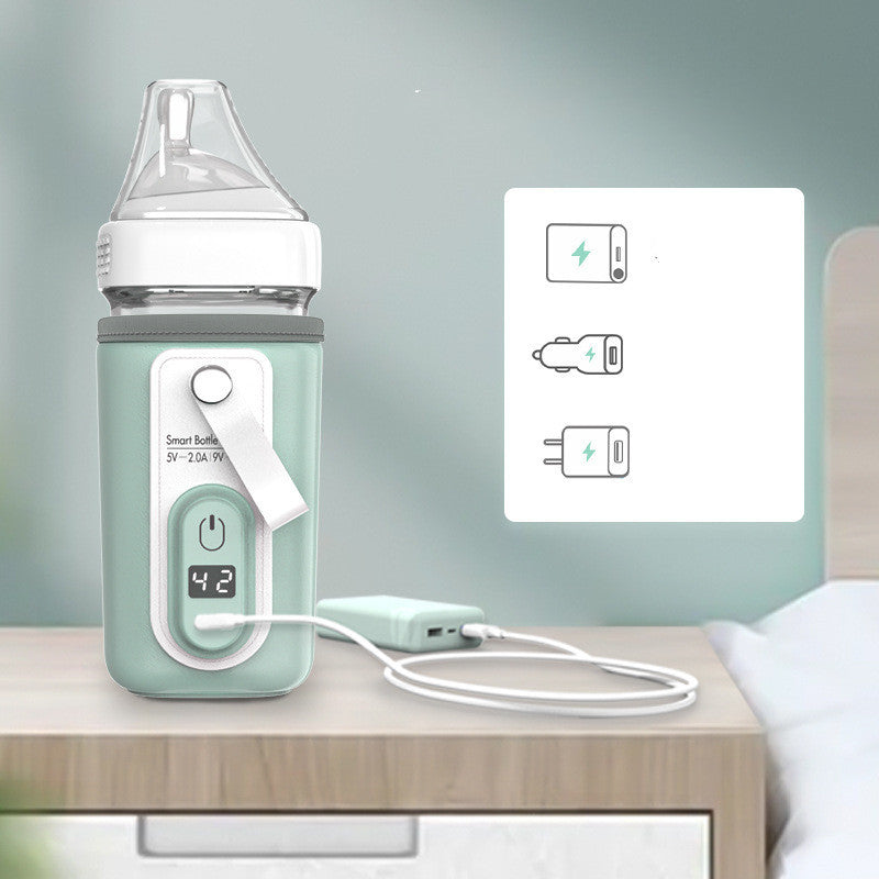 Bebyra Baby Bottle Insulation Cover – Portable USB Milk Warmer with Constant Temperature & Night Feeding Support