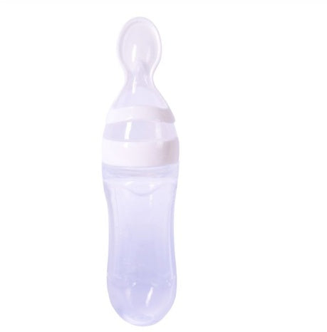 Bebyra Baby Spoon Bottle Feeder – 120ml Food-Grade Silicone Squeeze Feeder for Semi-Liquid Foods & Easy Feeding