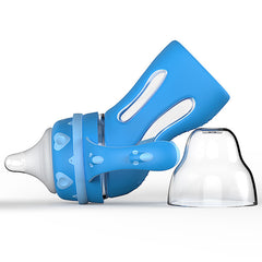 Bebyra Glass Baby Bottle – Drop-Resistant Straw Bottle with USB Heating Base, Thermostatic Milk & Water Feeder, Ergonomic