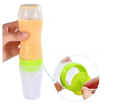 Bebyra Baby Spoon Bottle Feeder – 120ml Food-Grade Silicone Squeeze Feeder for Semi-Liquid Foods & Easy Feeding