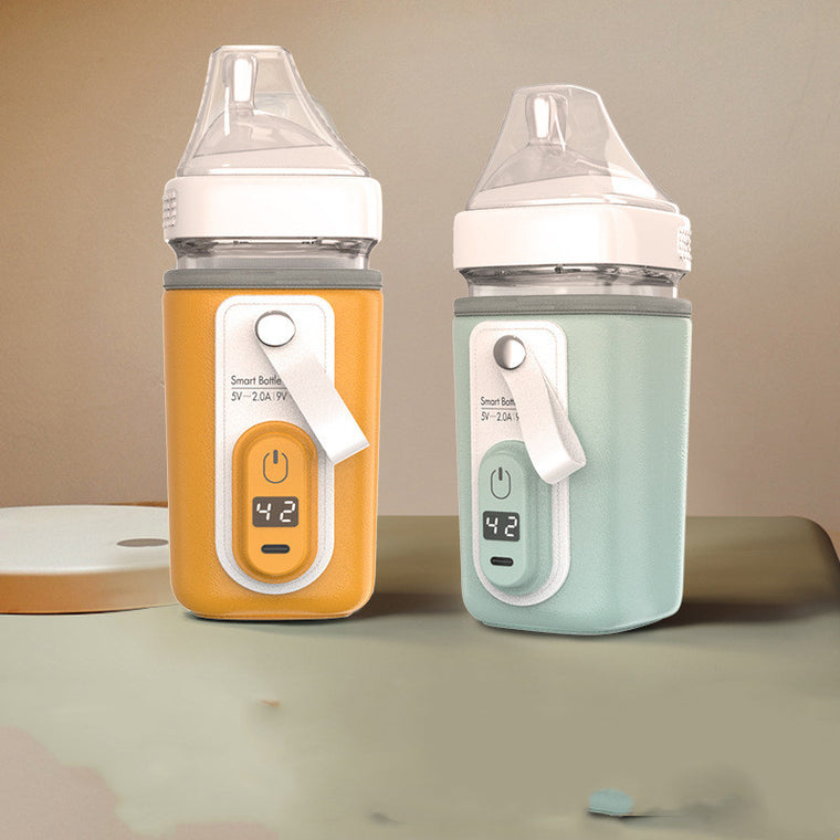 Bebyra Baby Bottle Insulation Cover – Portable USB Milk Warmer with Constant Temperature & Night Feeding Support