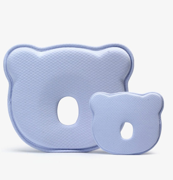 Bebyra Anti-Head Baby Pillow – Cotton Cartoon Bear Styling Pillow for 0–1 Year Olds, Flat Head Prevention