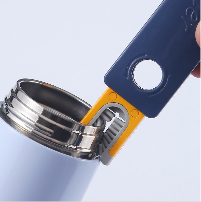 Bebyra 4-in-1 Bottle Gap Cleaner Brush – Multifunctional Cup & Water Bottle Cleaning Tool, Silicone U-Shaped Brush