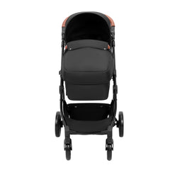 Bebyra VEVOR Baby Stroller – Foldable Infant & Toddler Stroller with Bassinet, Adjustable Backrest, Reversible Seat, Black