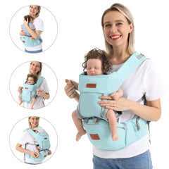 Bebyra Multi-Functional Baby Waist Stool – Dual-Purpose Front & Back Baby Carrier, Ergonomic Polyester Infant Hip Seat