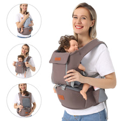 Bebyra Multi-Functional Baby Waist Stool – Dual-Purpose Front & Back Baby Carrier, Ergonomic Polyester Infant Hip Seat