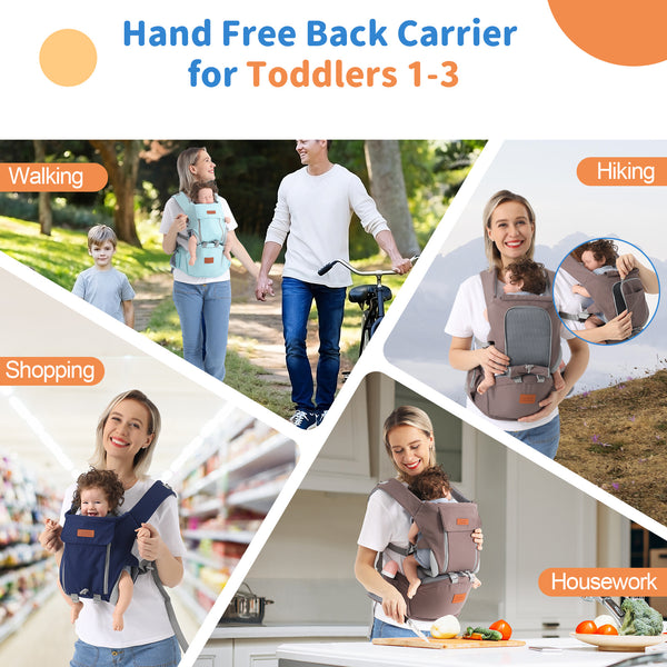 Bebyra Multi-Functional Baby Waist Stool – Dual-Purpose Front & Back Baby Carrier, Ergonomic Polyester Infant Hip Seat