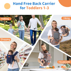 Bebyra Multi-Functional Baby Waist Stool – Dual-Purpose Front & Back Baby Carrier, Ergonomic Polyester Infant Hip Seat