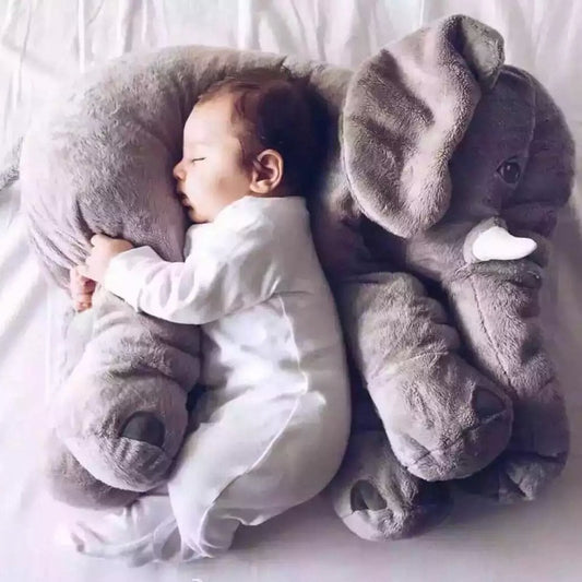 Bebyra Soft Elephant Plush Toy Pillow – Cute Baby Sleep Companion & Decorative Short Plush Cushion