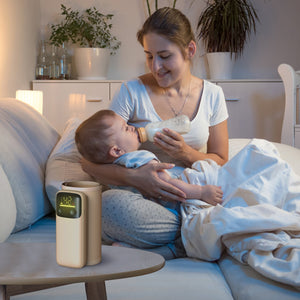 Bebyra Portable Baby Bottle Warmer with Night Light – 6 Heating Levels, USB Rechargeable Milk & Formula Warmer for Travel