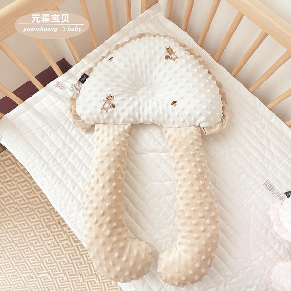Bebyra No Top Velvet Anti-Deviation Baby Pillow – Pearl Cotton Infant Pillow for Newborns & 1–3 Years Old