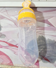 Bebyra Baby Spoon Bottle Feeder – 120ml Food-Grade Silicone Squeeze Feeder for Semi-Liquid Foods & Easy Feeding