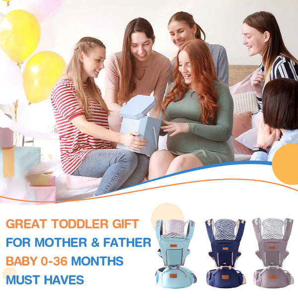 Bebyra Multi-Functional Baby Waist Stool – Dual-Purpose Front & Back Baby Carrier, Ergonomic Polyester Infant Hip Seat