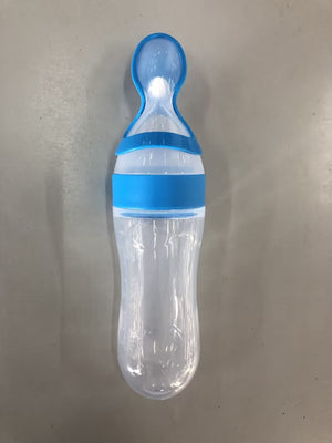 Bebyra Baby Spoon Bottle Feeder – 120ml Food-Grade Silicone Squeeze Feeder for Semi-Liquid Foods & Easy Feeding