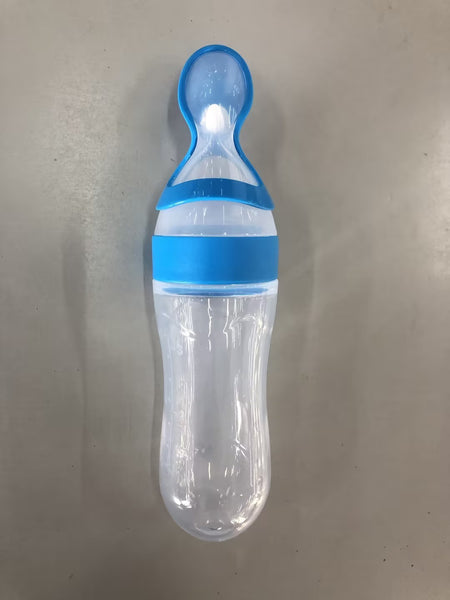 Bebyra Baby Spoon Bottle Feeder – 120ml Food-Grade Silicone Squeeze Feeder for Semi-Liquid Foods & Easy Feeding